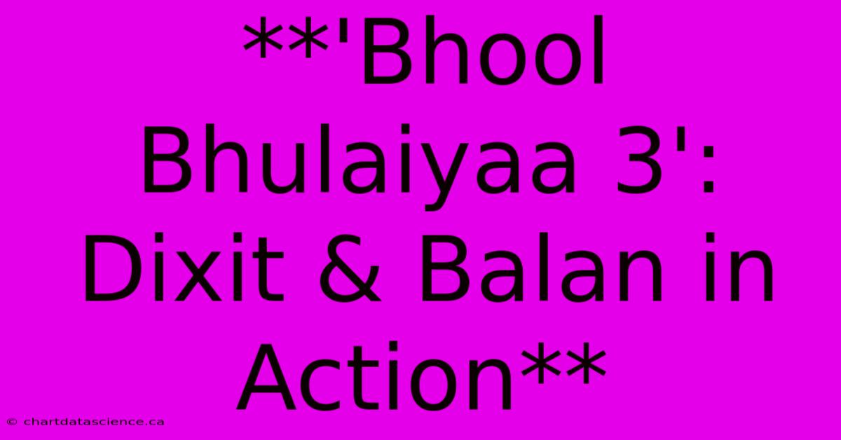 **'Bhool Bhulaiyaa 3': Dixit & Balan In Action**