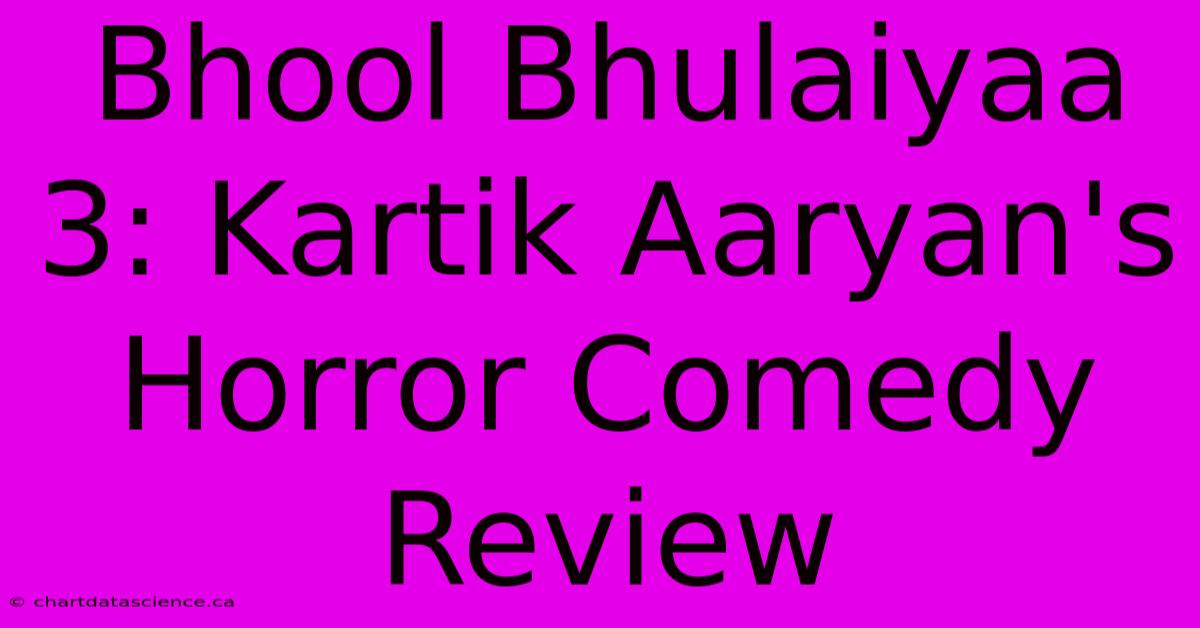 Bhool Bhulaiyaa 3: Kartik Aaryan's Horror Comedy Review