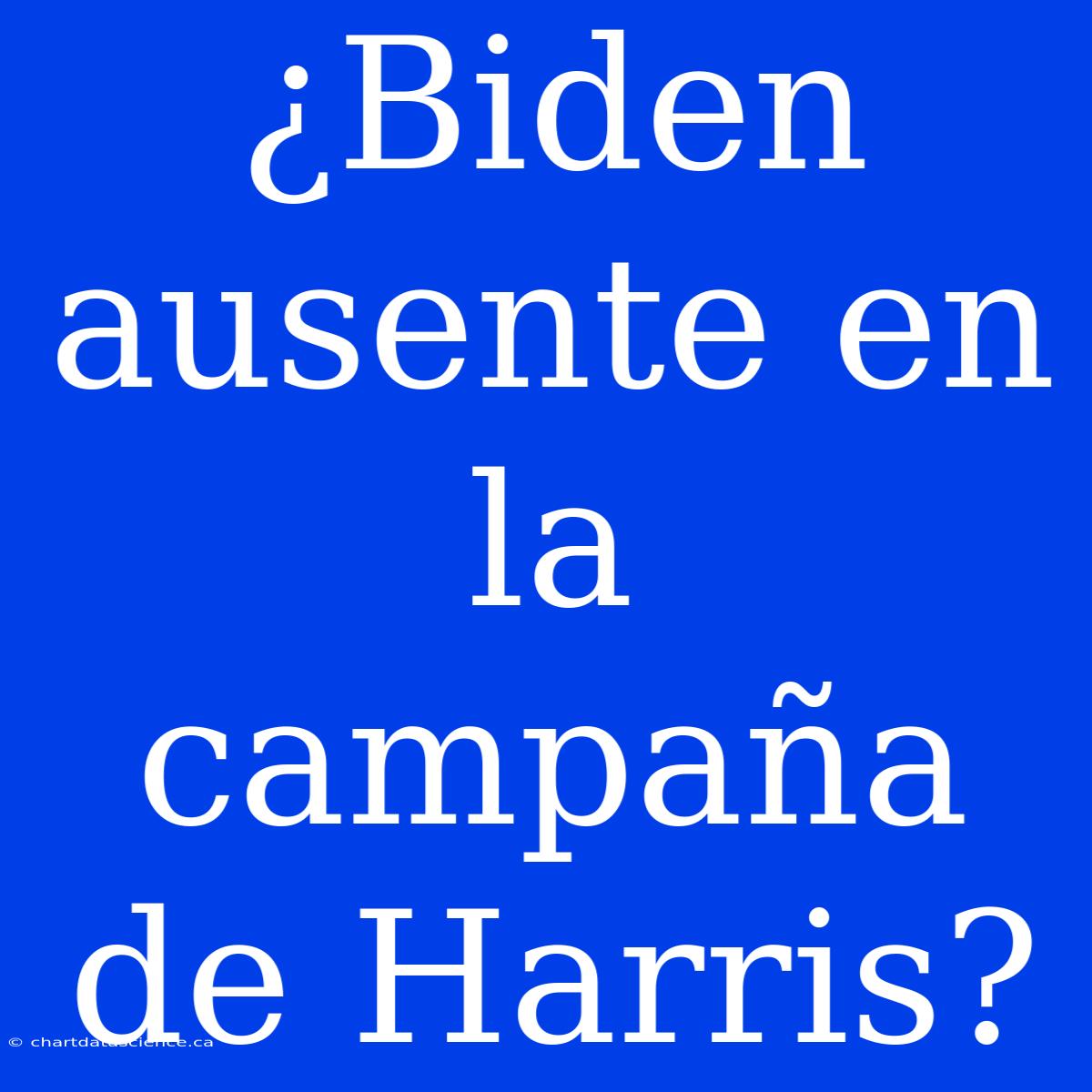 ¿Biden Ausente En La Campaña De Harris?