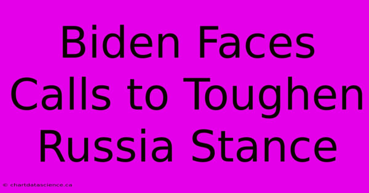 Biden Faces Calls To Toughen Russia Stance