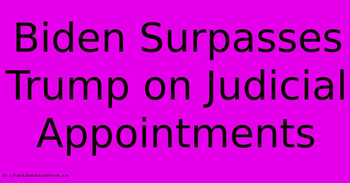 Biden Surpasses Trump On Judicial Appointments