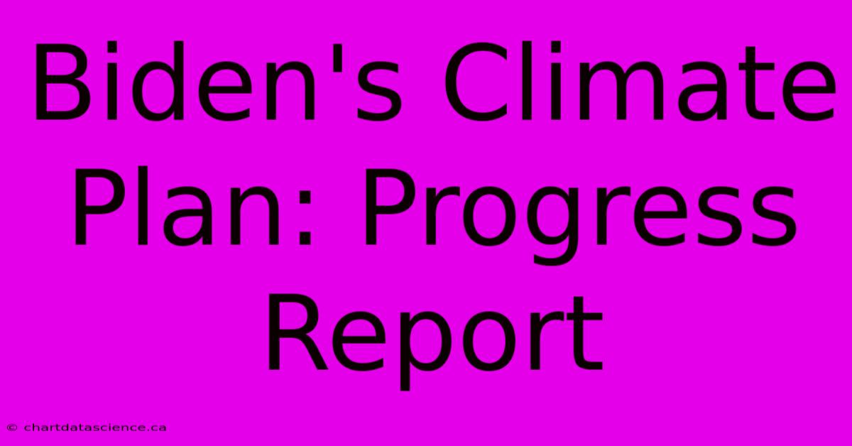 Biden's Climate Plan: Progress Report