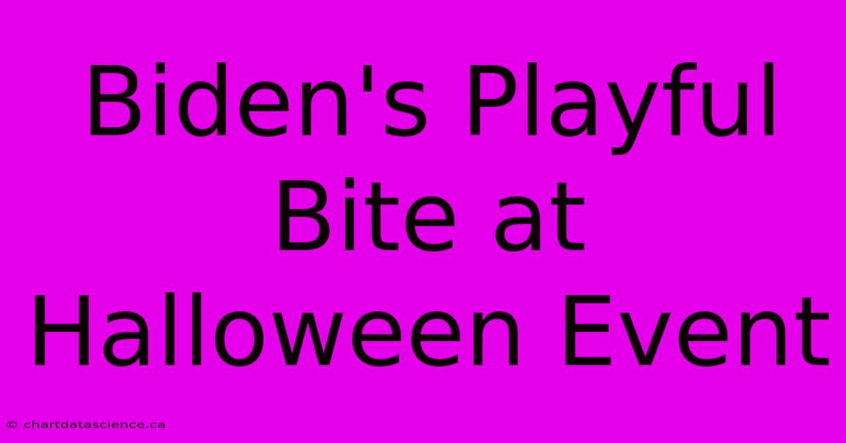 Biden's Playful Bite At Halloween Event