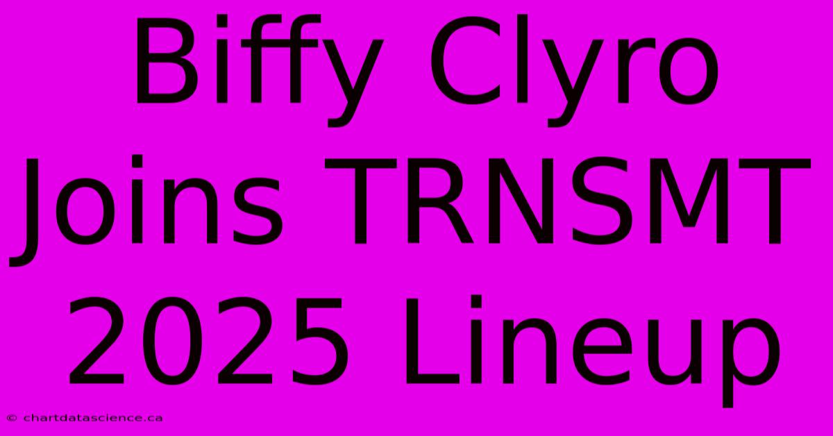 Biffy Clyro Joins TRNSMT 2025 Lineup