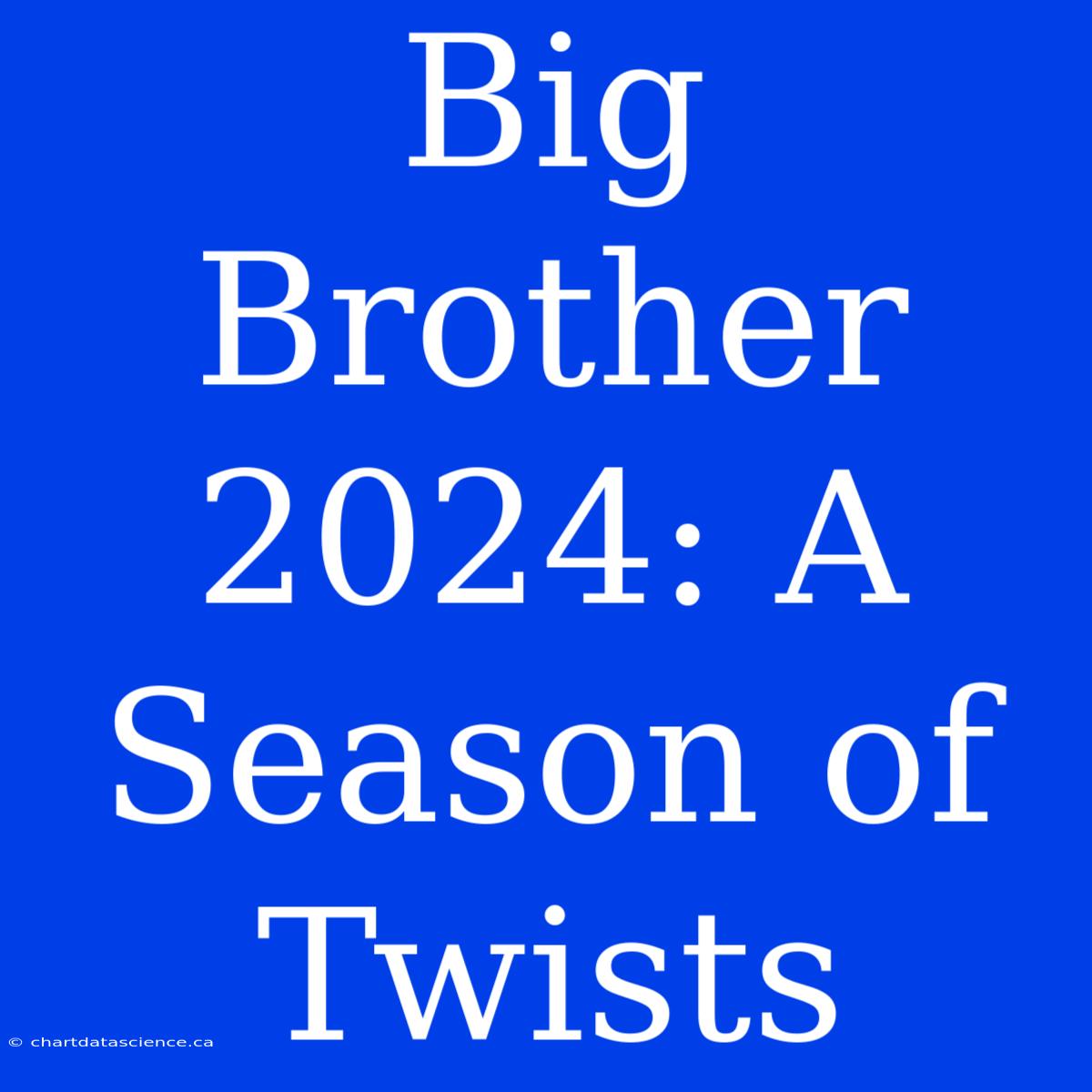 Big Brother 2024: A Season Of Twists