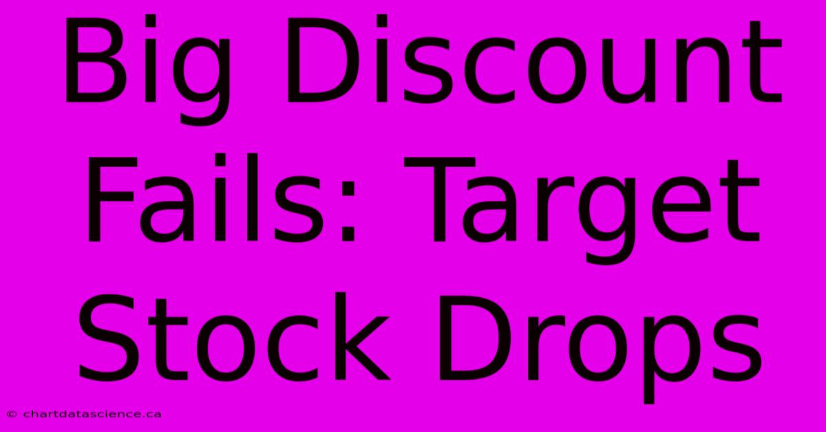 Big Discount Fails: Target Stock Drops