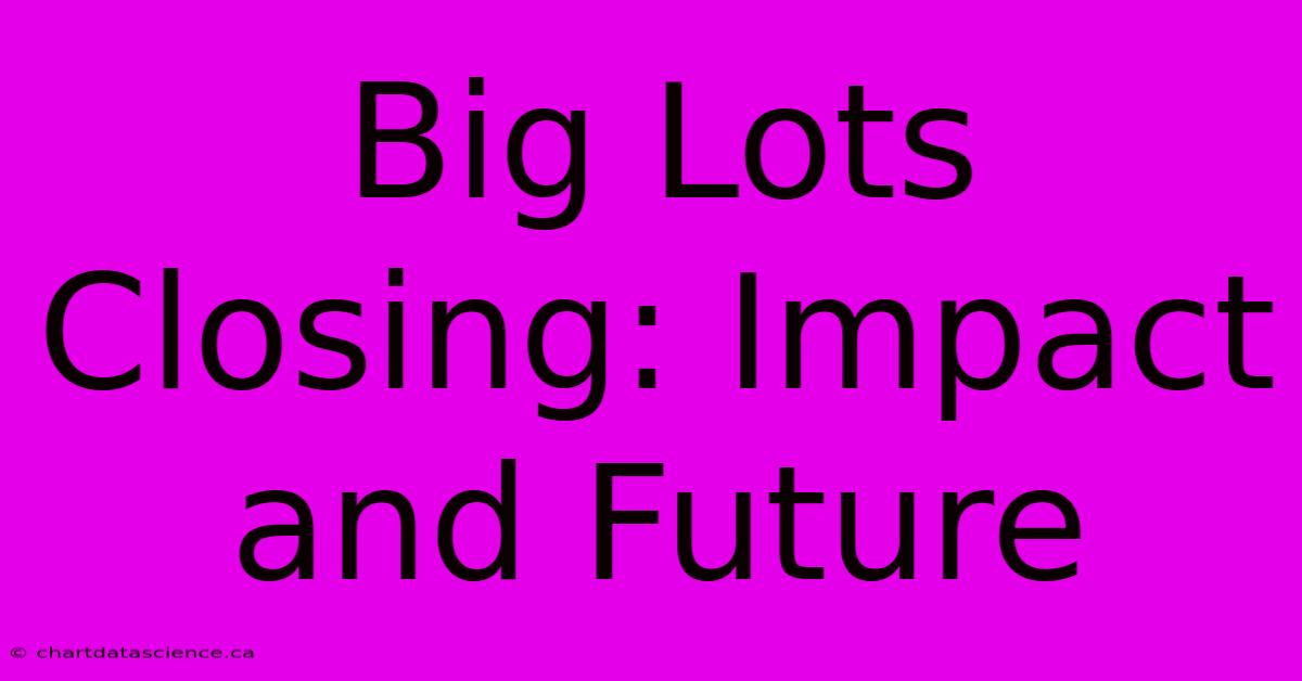 Big Lots Closing: Impact And Future