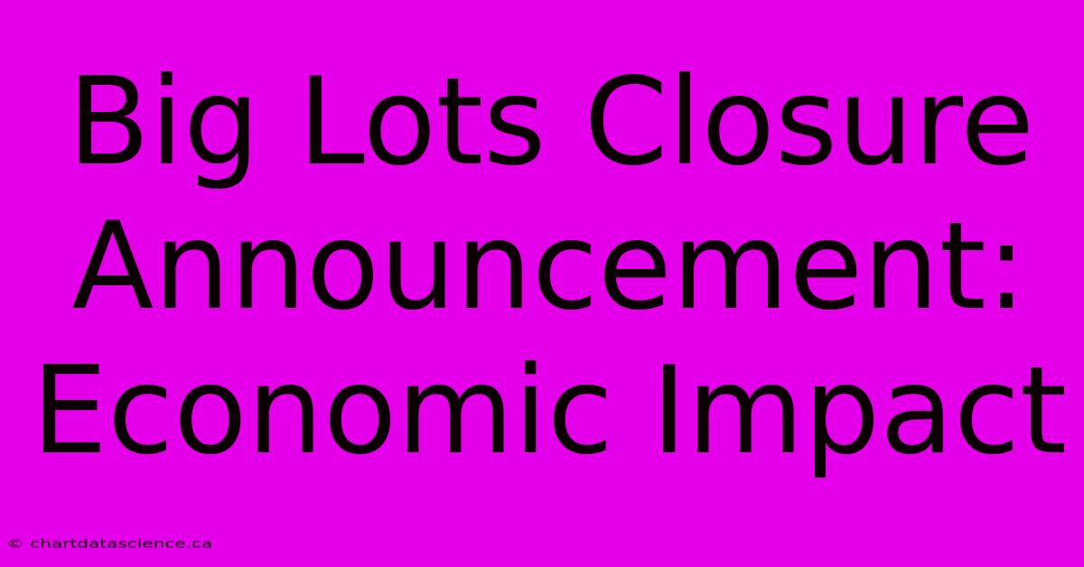 Big Lots Closure Announcement: Economic Impact