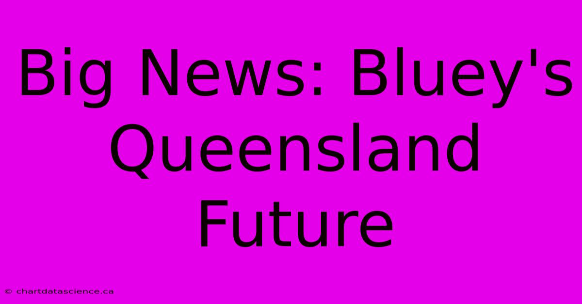 Big News: Bluey's Queensland Future