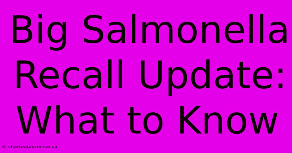 Big Salmonella Recall Update: What To Know