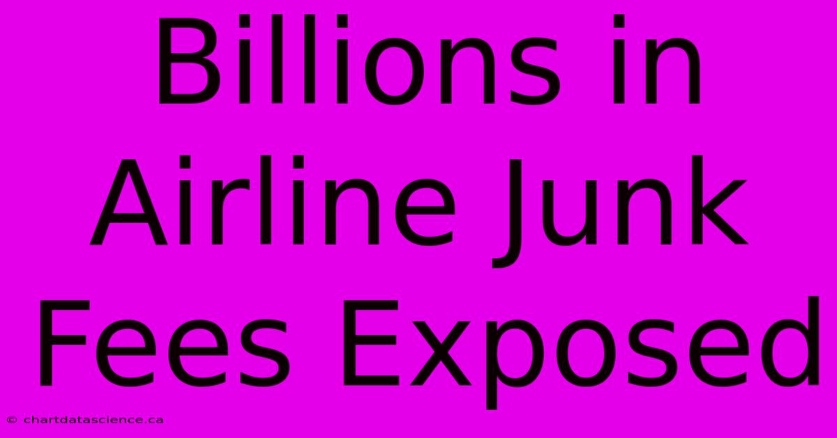 Billions In Airline Junk Fees Exposed