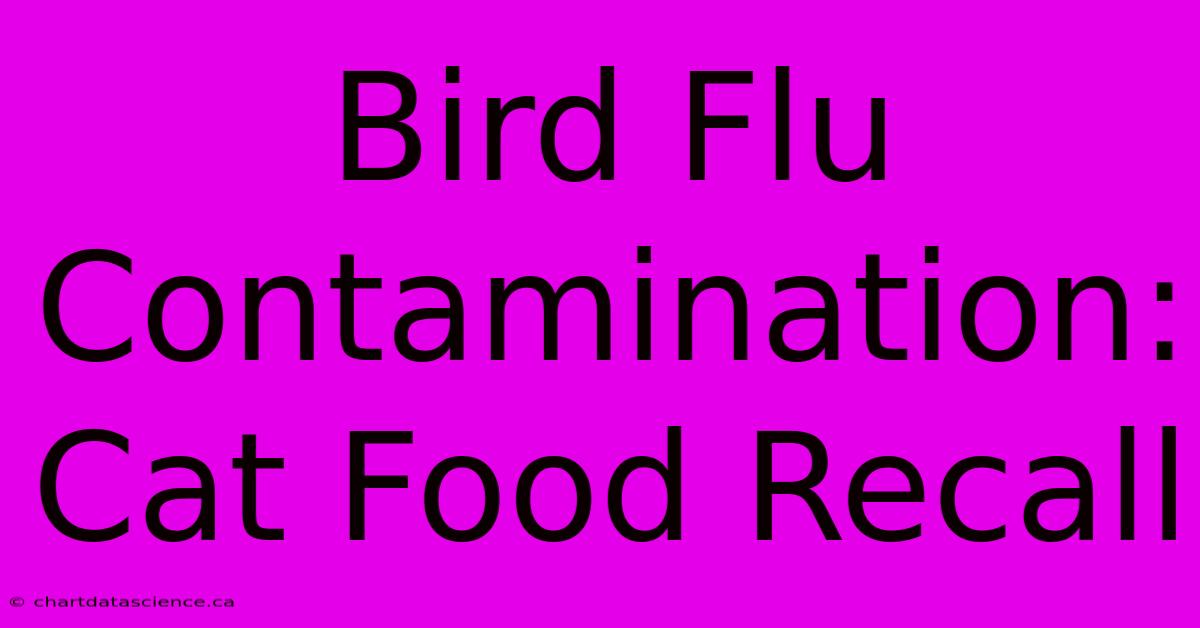 Bird Flu Contamination: Cat Food Recall