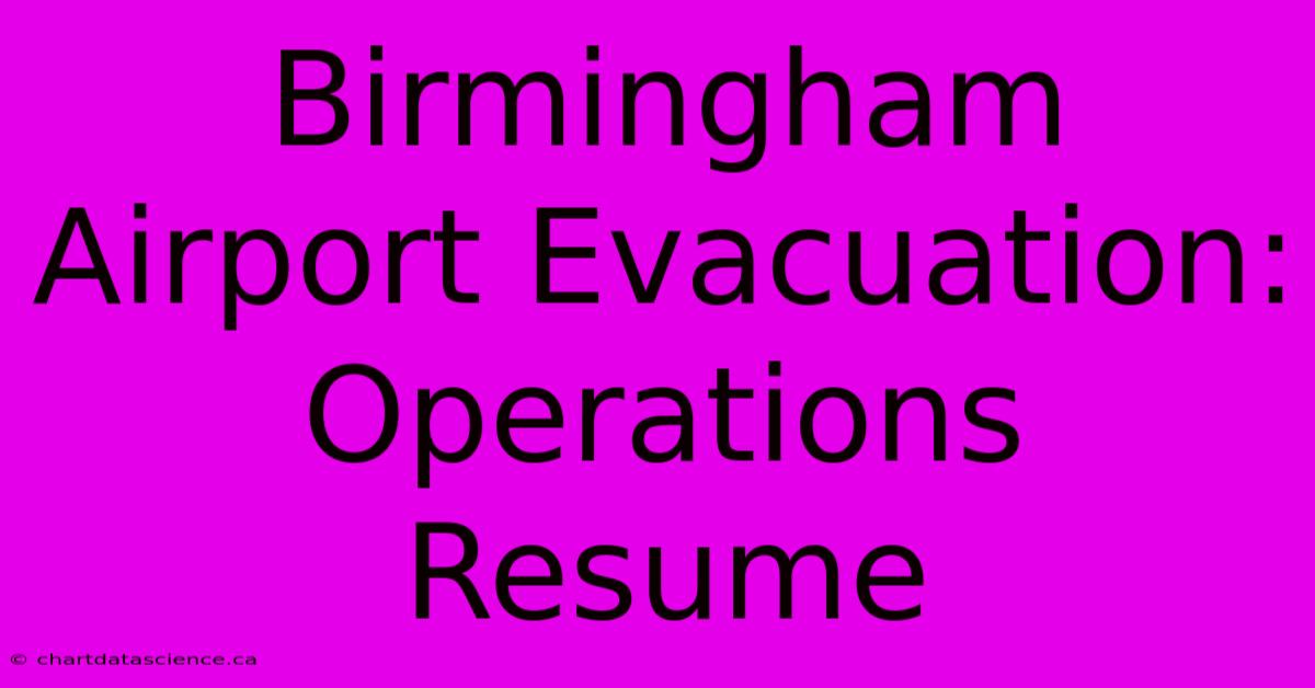 Birmingham Airport Evacuation: Operations Resume