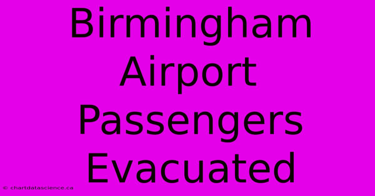 Birmingham Airport Passengers Evacuated 