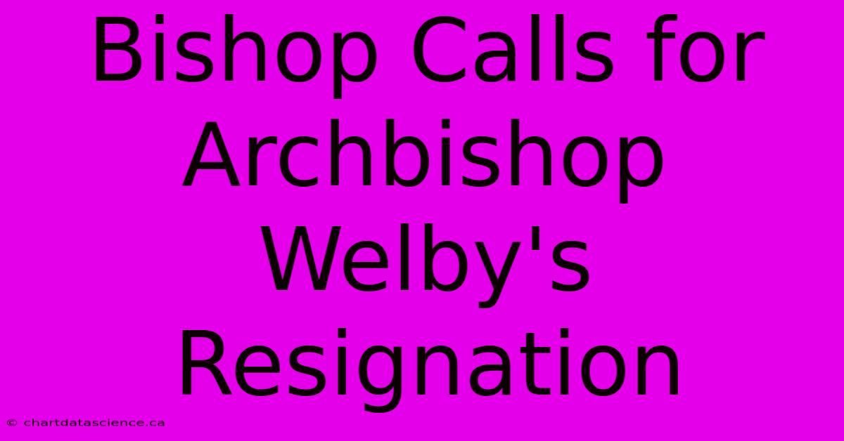 Bishop Calls For Archbishop Welby's Resignation