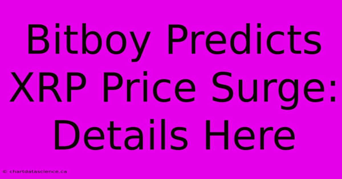 Bitboy Predicts XRP Price Surge: Details Here