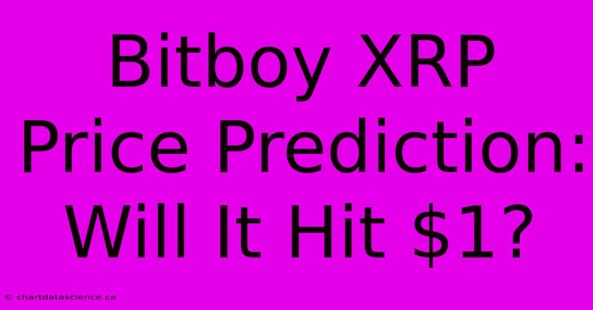 Bitboy XRP Price Prediction: Will It Hit $1?