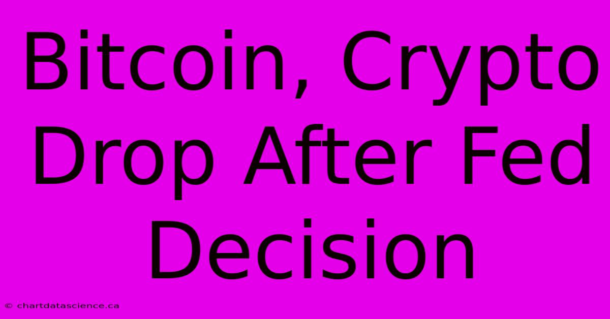 Bitcoin, Crypto Drop After Fed Decision