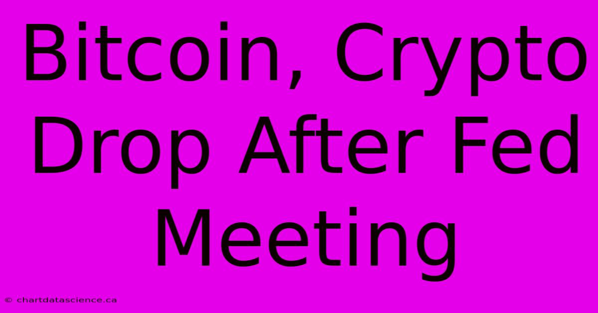 Bitcoin, Crypto Drop After Fed Meeting