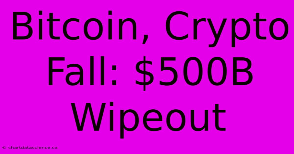 Bitcoin, Crypto Fall: $500B Wipeout