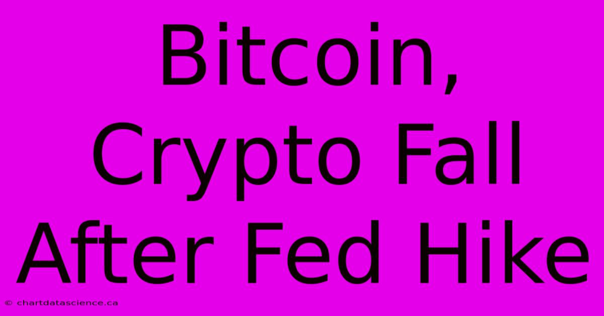 Bitcoin, Crypto Fall After Fed Hike