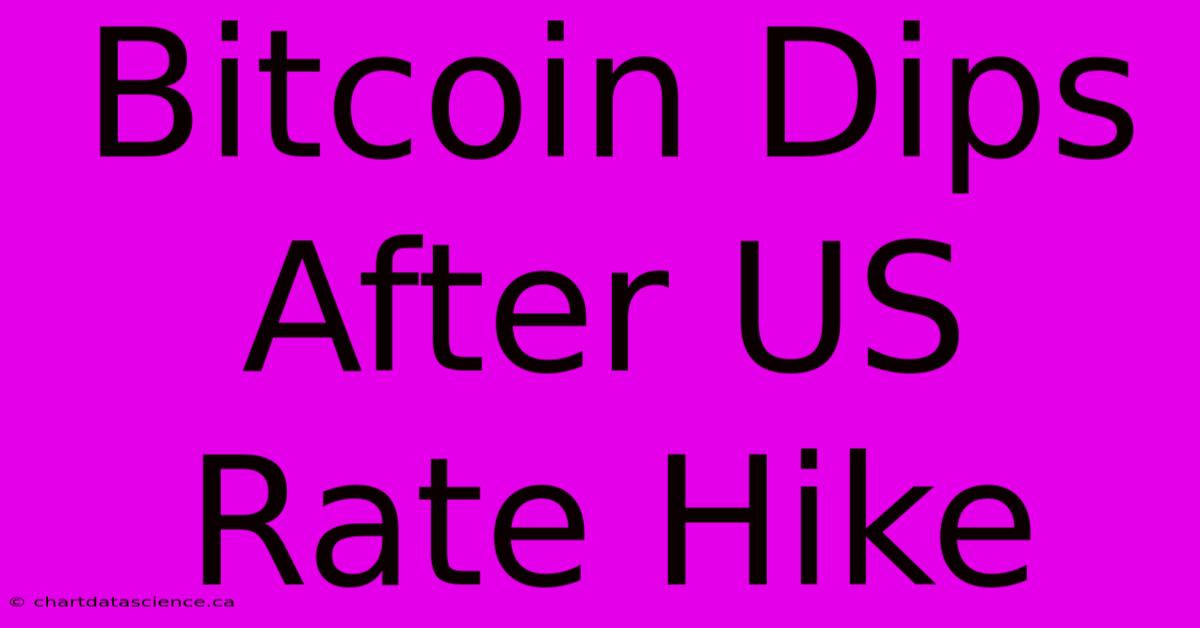 Bitcoin Dips After US Rate Hike