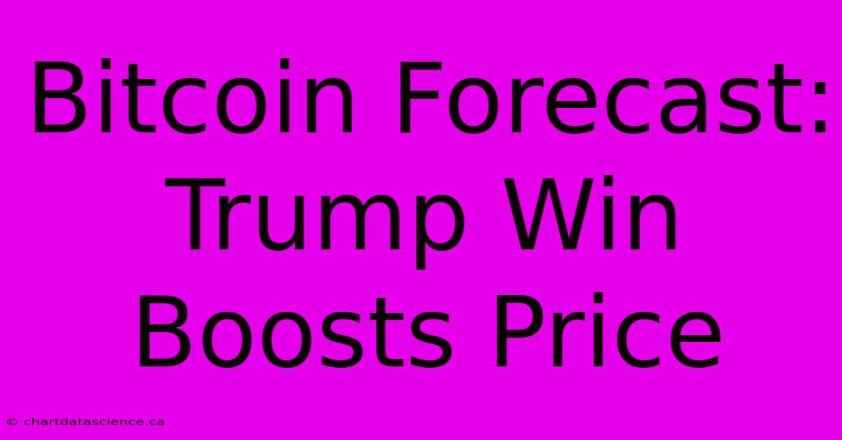 Bitcoin Forecast: Trump Win Boosts Price