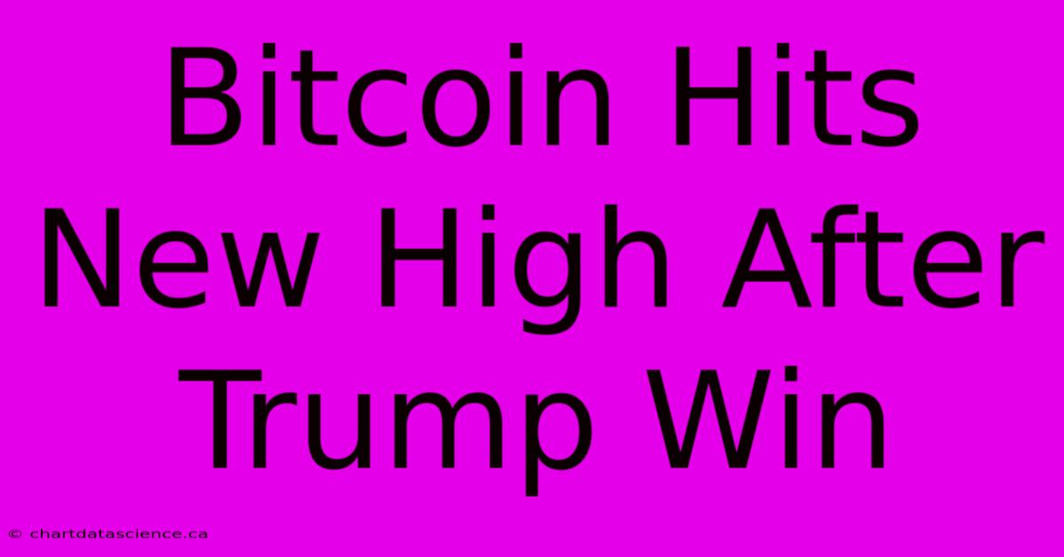 Bitcoin Hits New High After Trump Win