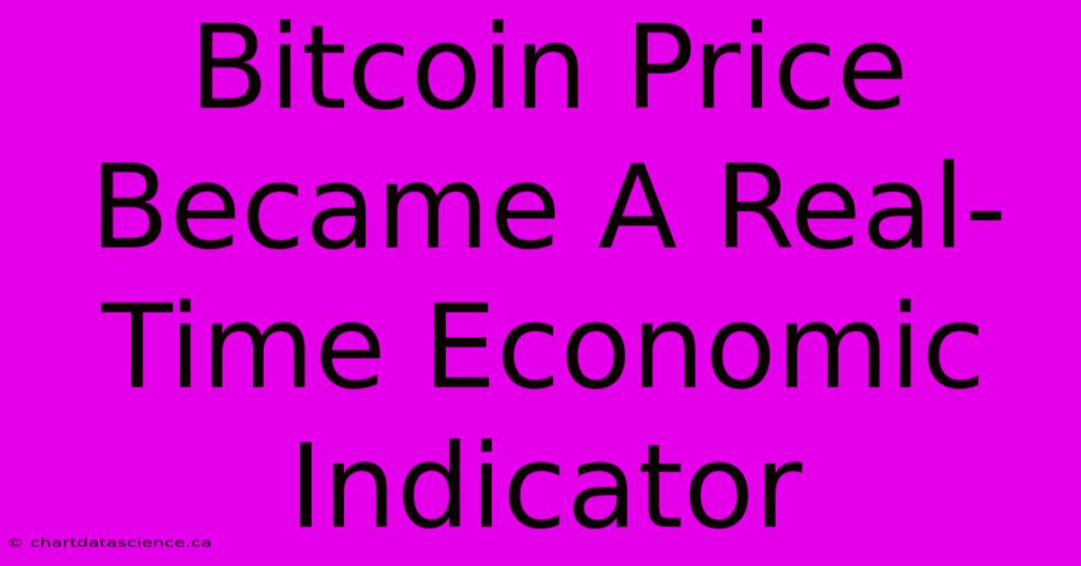 Bitcoin Price Became A Real-Time Economic Indicator