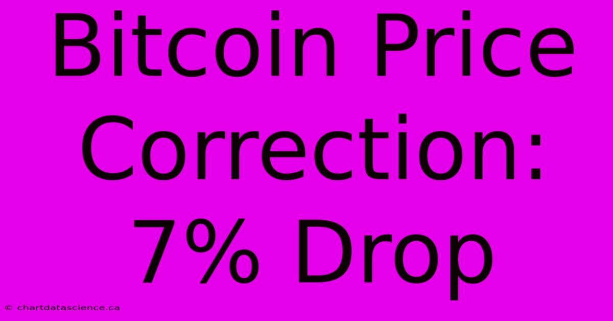 Bitcoin Price Correction: 7% Drop