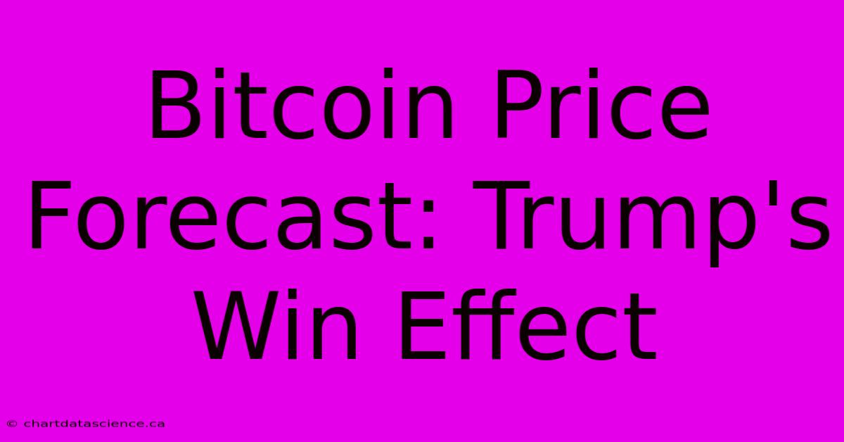 Bitcoin Price Forecast: Trump's Win Effect