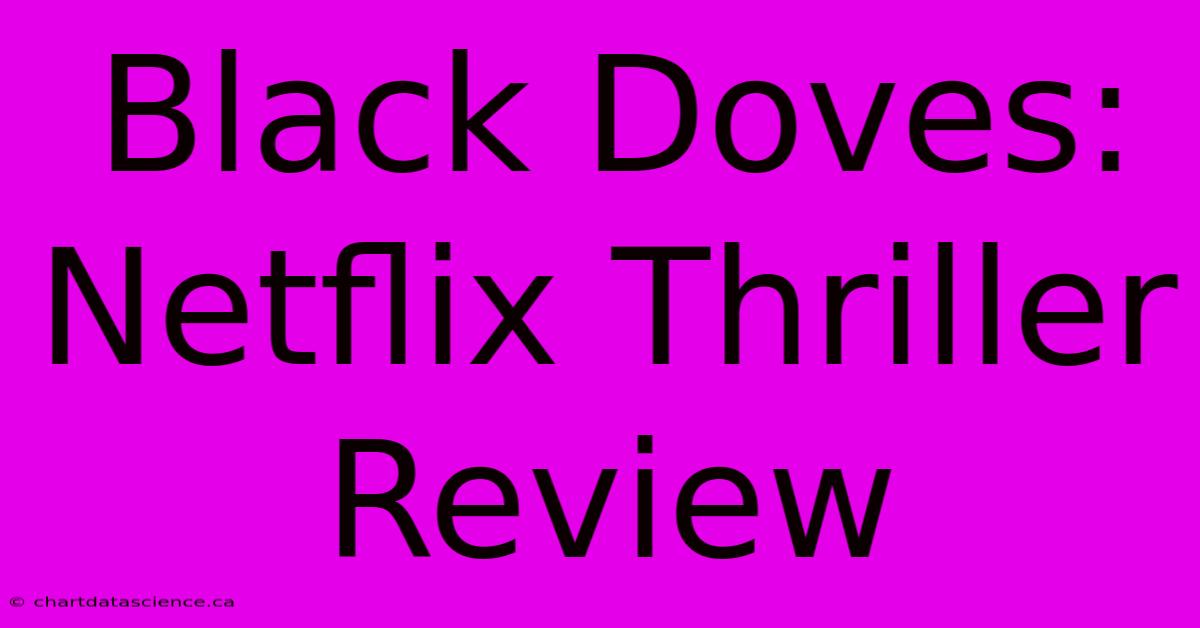 Black Doves: Netflix Thriller Review