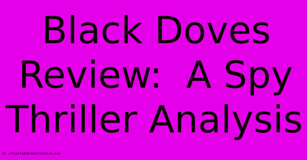 Black Doves Review:  A Spy Thriller Analysis