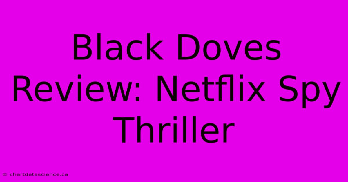 Black Doves Review: Netflix Spy Thriller