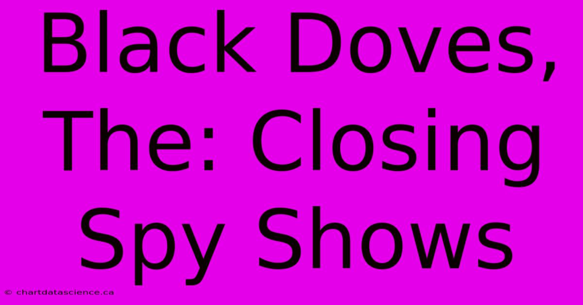 Black Doves, The: Closing Spy Shows