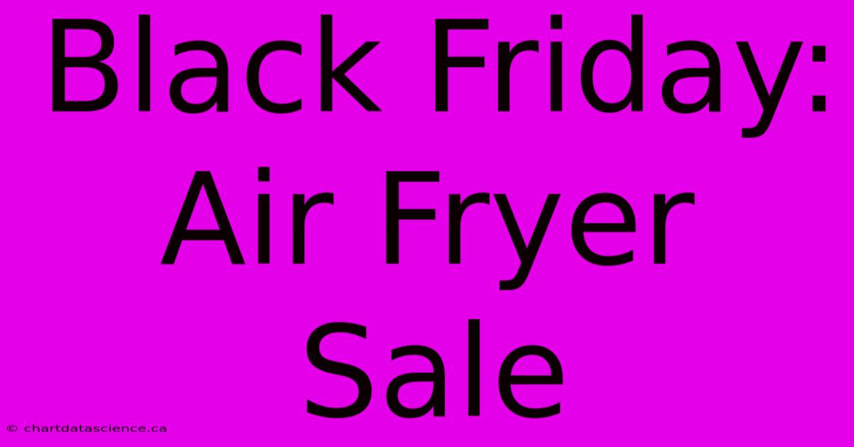 Black Friday: Air Fryer Sale