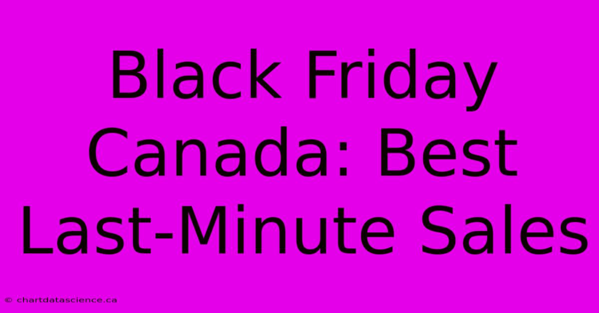 Black Friday Canada: Best Last-Minute Sales