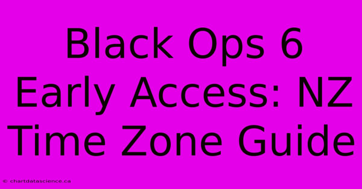 Black Ops 6 Early Access: NZ Time Zone Guide