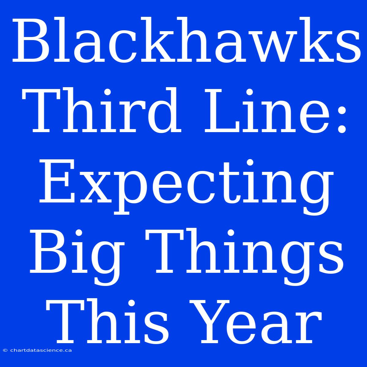 Blackhawks Third Line: Expecting Big Things This Year