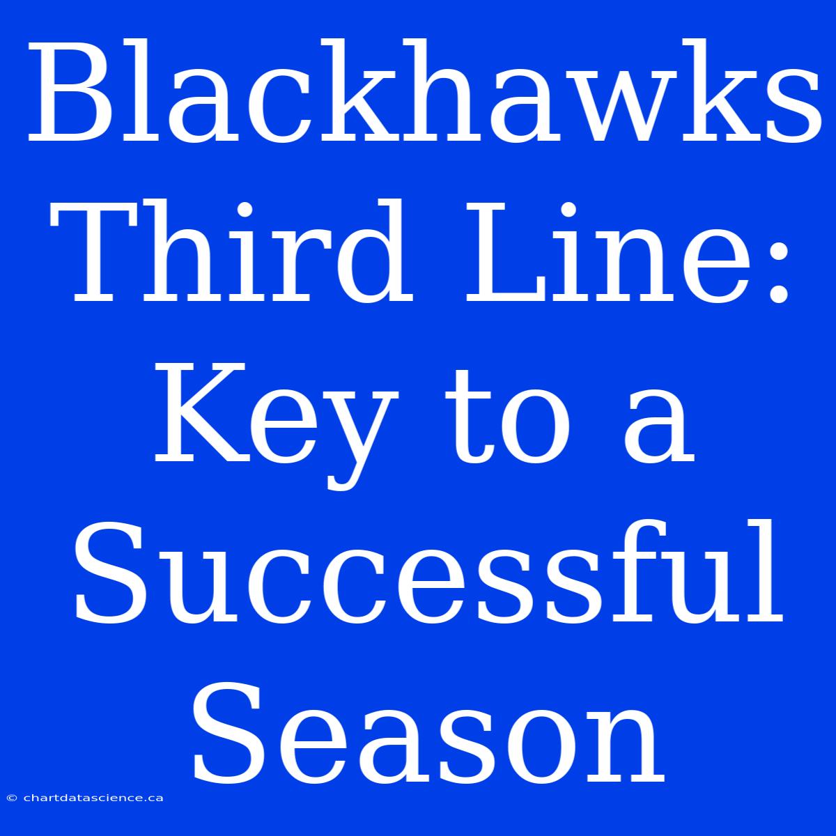 Blackhawks Third Line: Key To A Successful Season