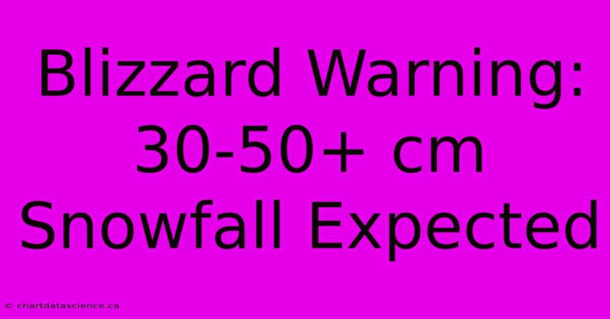 Blizzard Warning: 30-50+ Cm Snowfall Expected