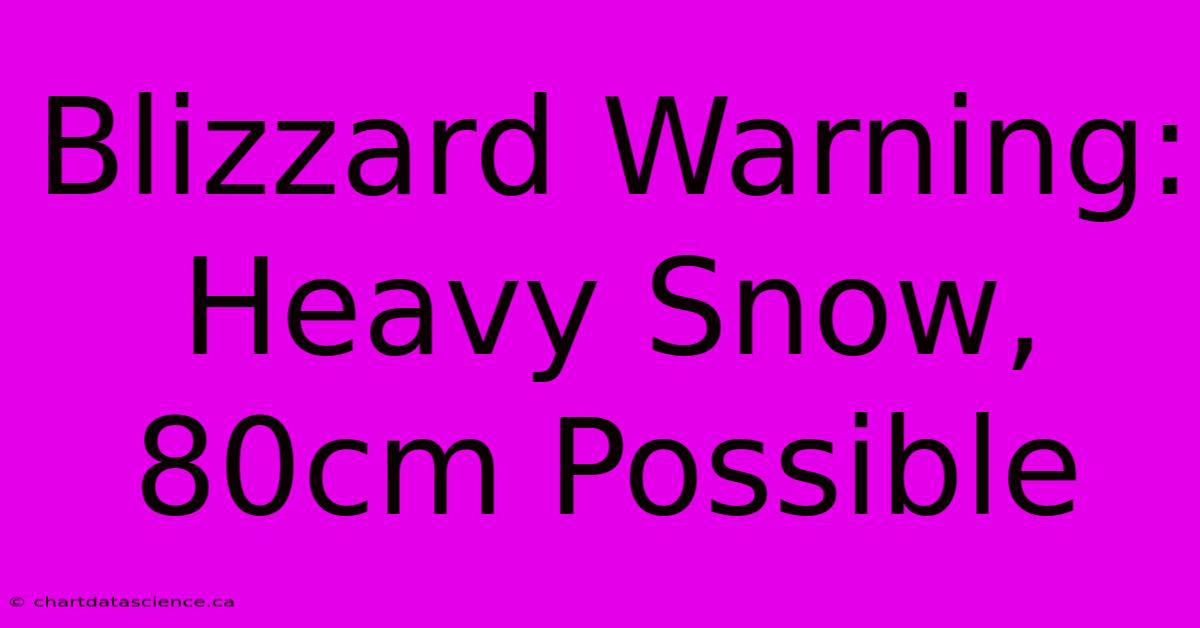 Blizzard Warning: Heavy Snow, 80cm Possible