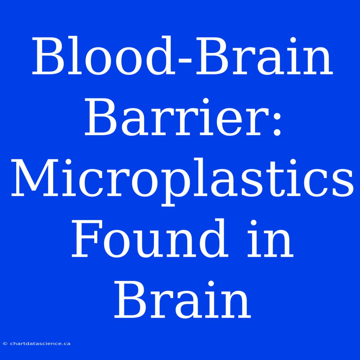 Blood-Brain Barrier: Microplastics Found In Brain