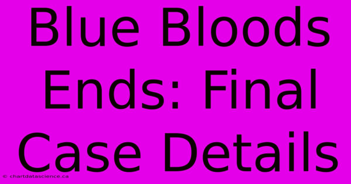 Blue Bloods Ends: Final Case Details