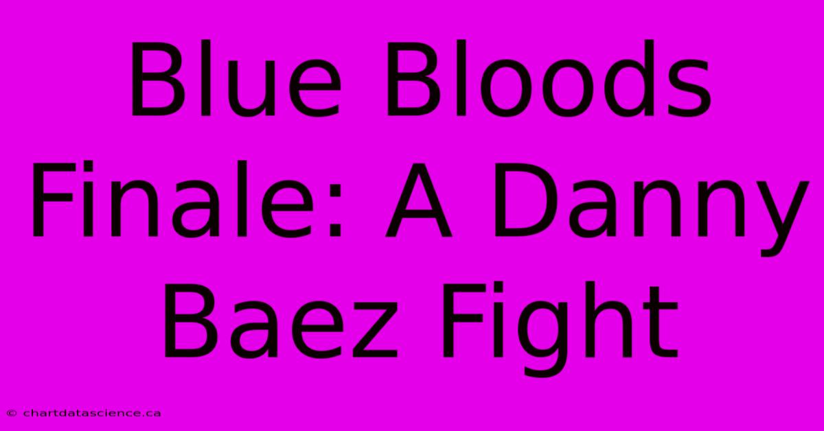 Blue Bloods Finale: A Danny Baez Fight