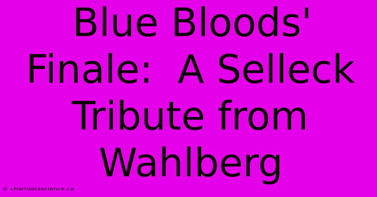 Blue Bloods' Finale:  A Selleck Tribute From Wahlberg