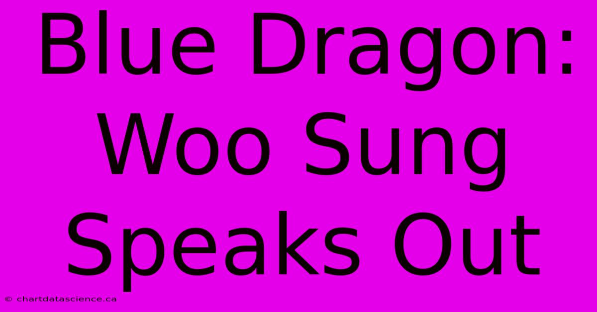 Blue Dragon: Woo Sung Speaks Out