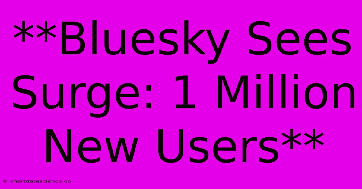 **Bluesky Sees Surge: 1 Million New Users**