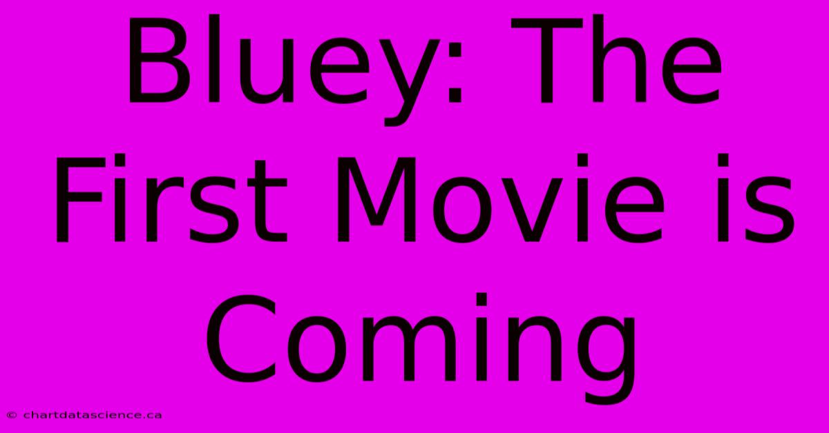 Bluey: The First Movie Is Coming