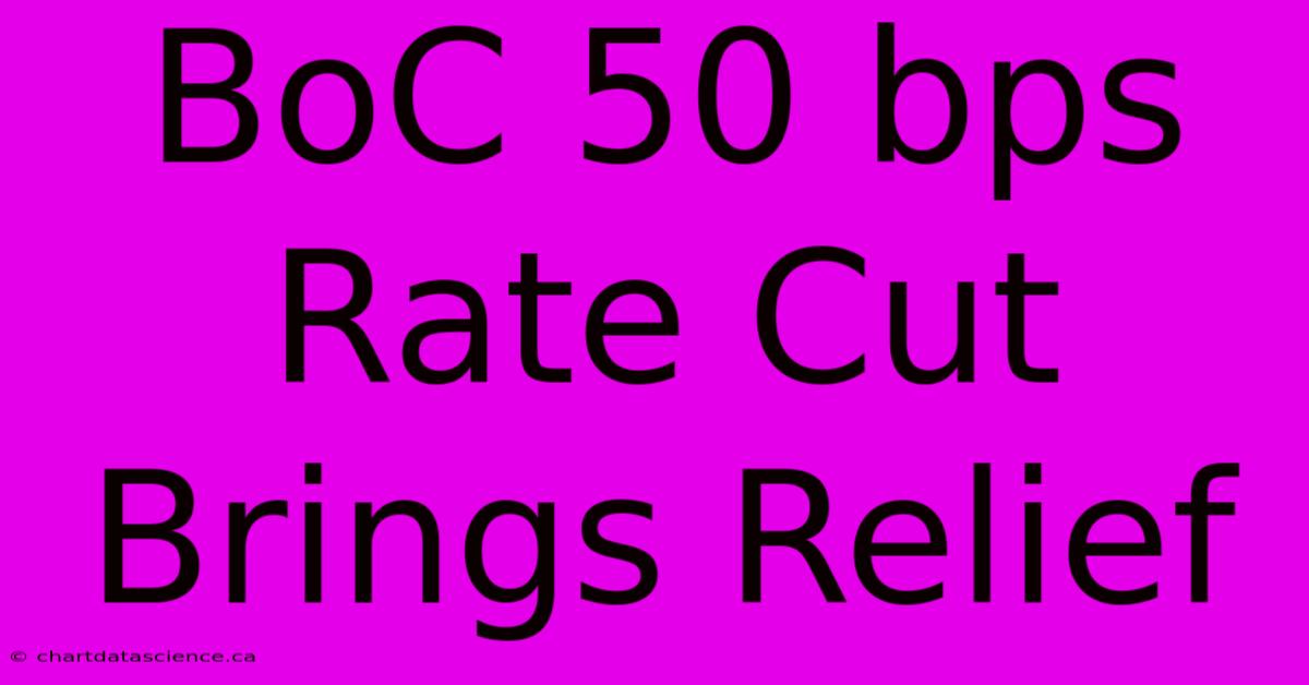 BoC 50 Bps Rate Cut Brings Relief